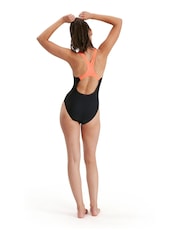 Speedo Black Chrome Womens Medley Logo Swimsuit 1 Piece - Image 5 of 10