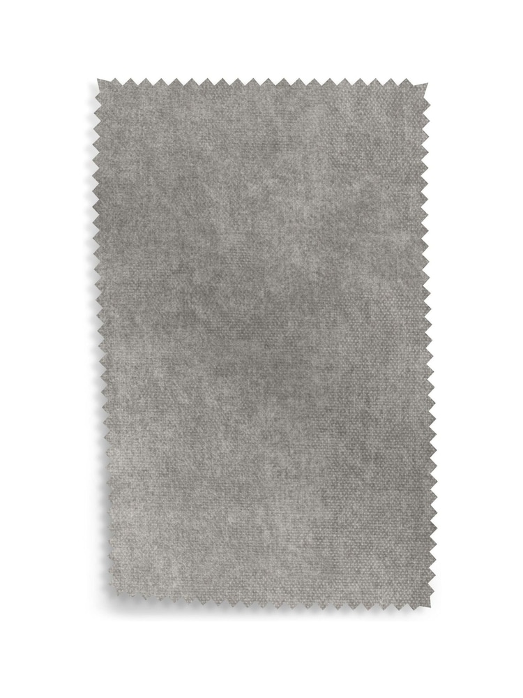 Buttoned Fine Chenille Mid Grey Albury Large Footstool - Image 11 of 11