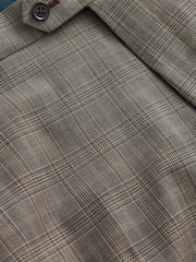 Brown Skinny Fit Check Suit: Trousers - Image 6 of 7
