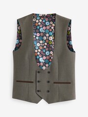 Brown Check Suit Waistcoat - Image 5 of 7