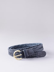 Lakeland Leather Navy Blue Stone Waverton Woven Belt - Image 1 of 3