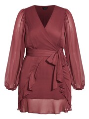 City Chic Pink Delicate Fling Dress - Image 3 of 4