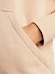 Nike Beige Oversized Sportswear Phoenix Fleece Mini Swoosh Pullover Hoodie - Image 7 of 9