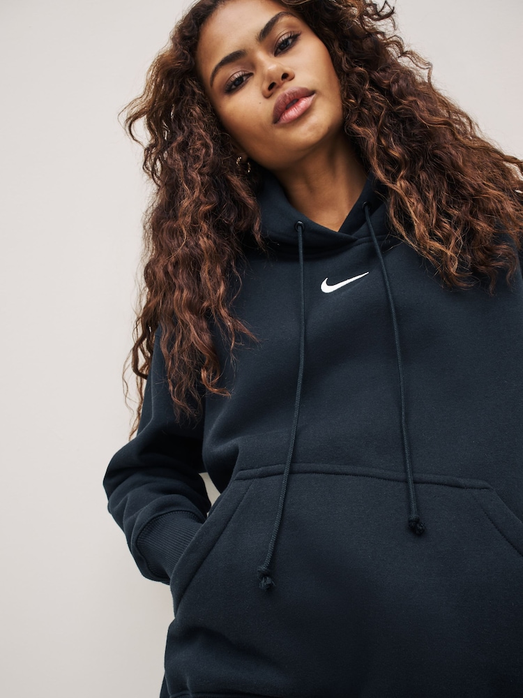 Nike Black Overhead Phoenix Oversized Fleece Hoodie - Image 6 of 6