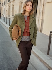 BHOEM Olive Green Real Suede Straight Jacket - Image 3 of 5