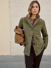 BHOEM Olive Green Real Suede Straight Jacket - Image 5 of 5