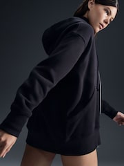 Nike Black Oversized Mini Phoenix Fleece Swoosh Full Zip Hoodie - Image 5 of 7
