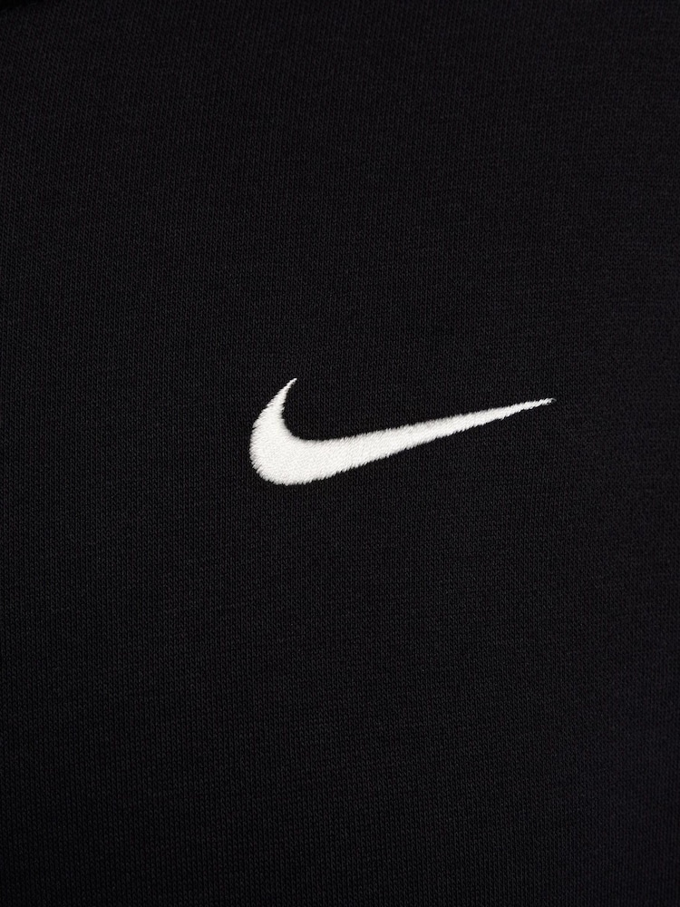 Nike Black Oversized Mini Phoenix Fleece Swoosh Full Zip Hoodie - Image 7 of 7