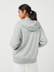 Nike Dark Grey Heather Oversized Mini Phoenix Fleece Swoosh Full Zip Hoodie - Image 7 of 10