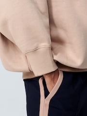 Nike Beige Mini Swoosh Oversized Mock Sweatshirt - Image 14 of 14