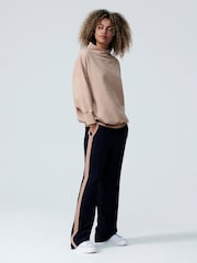 Nike Beige Mini Swoosh Oversized Mock Sweatshirt - Image 7 of 14