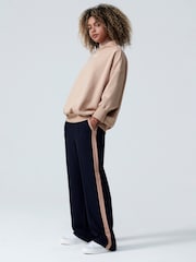 Nike Beige Mini Swoosh Oversized Mock Sweatshirt - Image 8 of 14