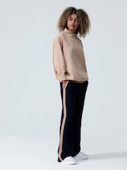 Nike Beige Mini Swoosh Oversized Mock Sweatshirt - Image 9 of 14
