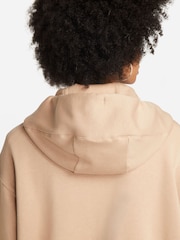 Nike Beige Oversized Phoenix Fleece Mini Swoosh Full Zip Hoodie - Image 5 of 8