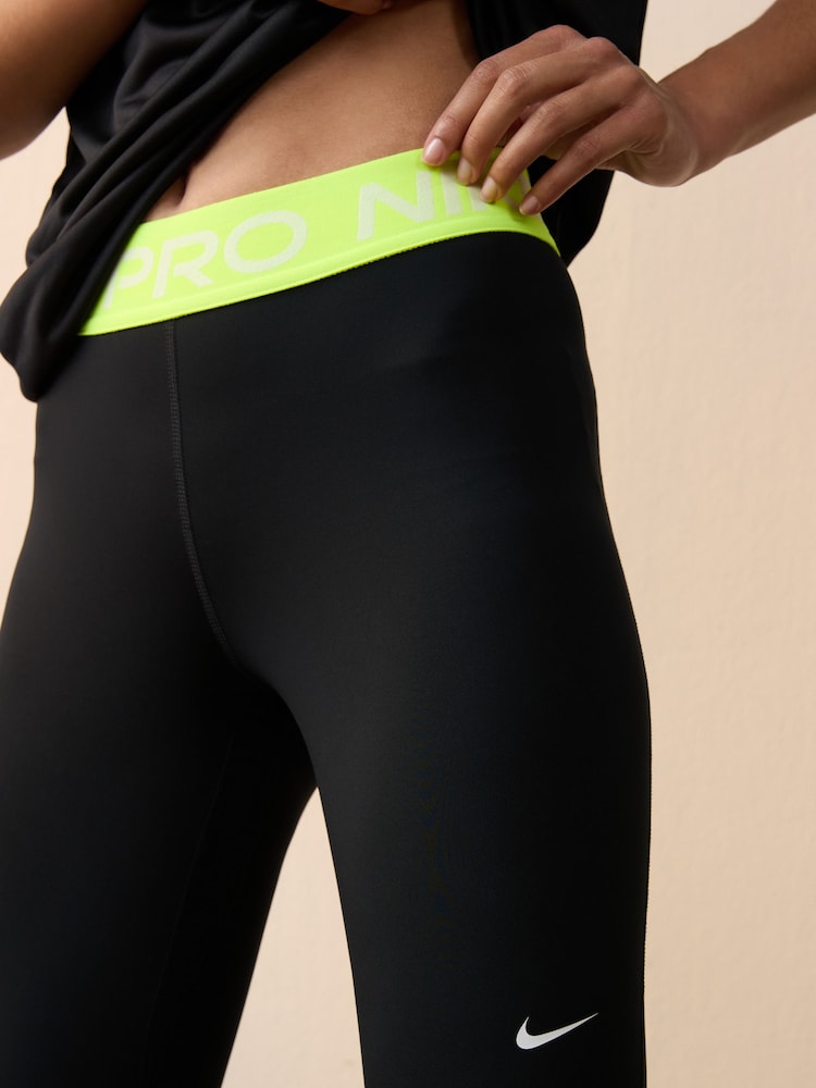 Nike Black/Lime Pro 365 Leggings - Image 5 of 5