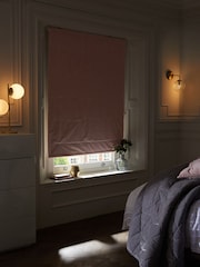 Pink Light Ready Made Blackout Matte Velvet Roman Blind - Image 3 of 7