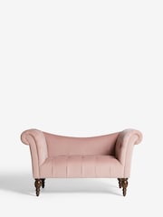 Shabby Chic by Rachel Ashwell® Velvet Blush Delilah Loveseat Sofa Accent Chair - Image 2 of 6