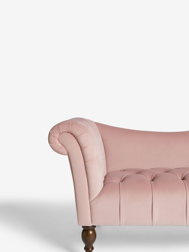 Shabby Chic by Rachel Ashwell® Velvet Blush Delilah Loveseat Sofa Accent Chair - Image 6 of 6