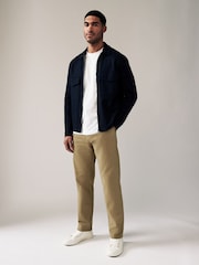 Tan Light Straight Fit Stretch Chinos Trousers - Image 2 of 9