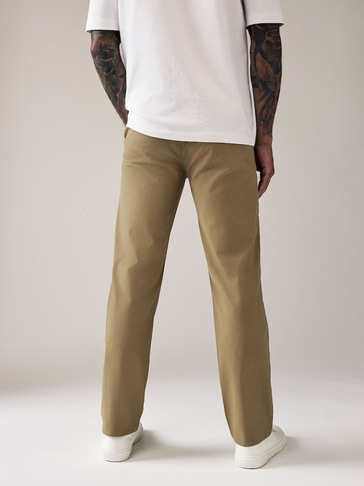 Hellbraun - Gerade Passform - Stretch-Chinohose - Image 4 of 9