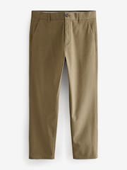 Tan Light Straight Fit Stretch Chinos Trousers - Image 6 of 9