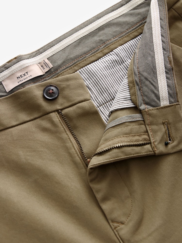 Hellbraun - Gerade Passform - Stretch-Chinohose - Image 7 of 9
