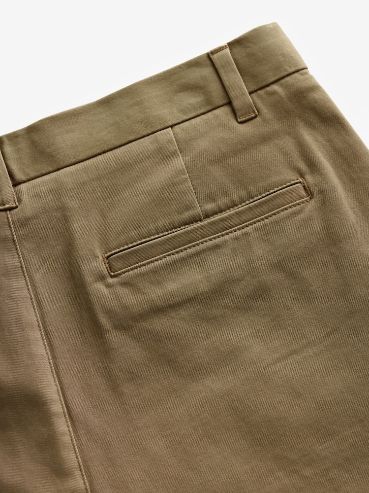Hellbraun - Gerade Passform - Stretch-Chinohose - Image 8 of 9