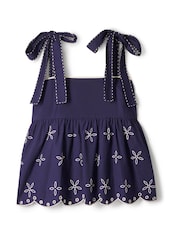 Another Sunday Embroidered Cami 100% Cotton Top With Tie Strap In - Image 4 of 6