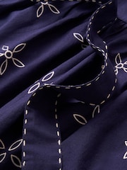 Another Sunday Embroidered Cami 100% Cotton Top With Tie Strap In - Image 6 of 6