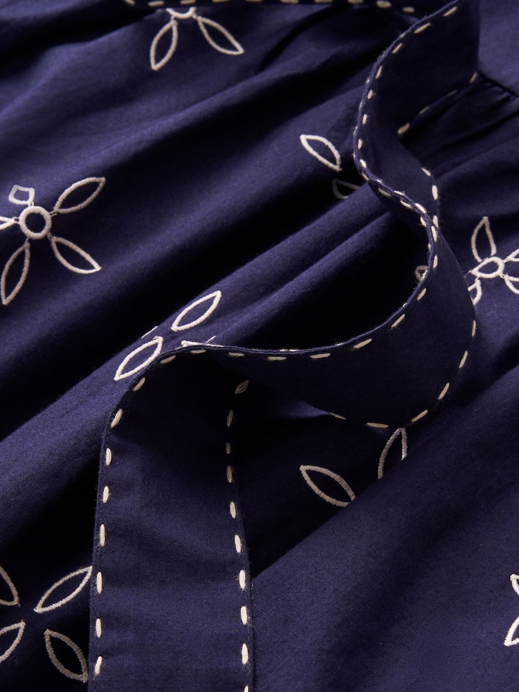 Another Sunday Embroidered Cami 100% Cotton Top With Tie Strap In - Image 6 of 6