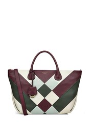 Radley London Red Aster Way Diamond Patchwork Medium Ziptop Grab Bag - Image 1 of 4