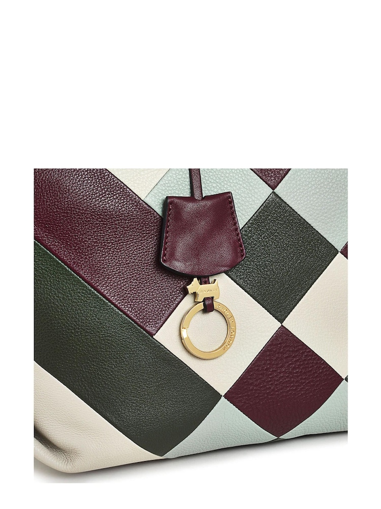 Radley London Red Aster Way Diamond Patchwork Medium Ziptop Grab Bag - Image 4 of 4