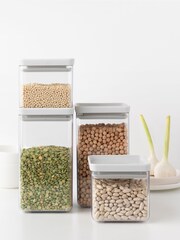 Brabantia Clear TASTY+ Stackable Square Canisters Set - Image 1 of 4