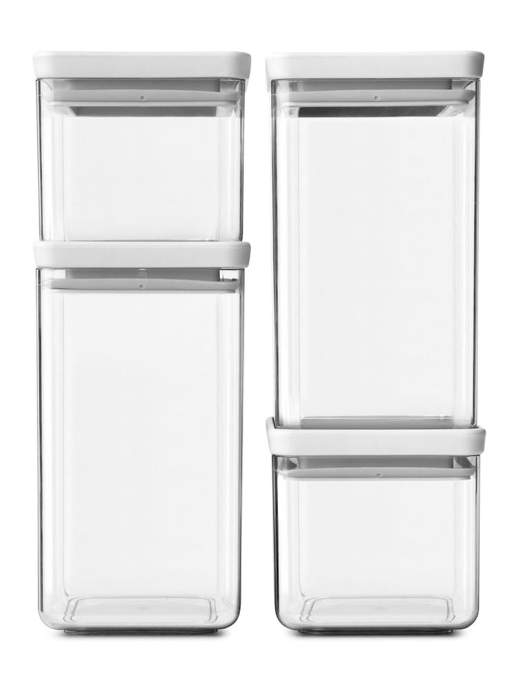 Brabantia Clear TASTY+ Stackable Square Canisters Set - Image 2 of 4