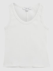 Reiss White Violet Jr Trim Detail Vest - Image 2 of 7