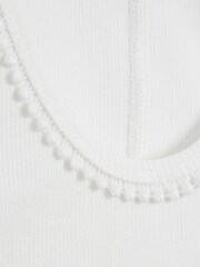 Reiss White Violet Jr Trim Detail Vest - Image 7 of 7