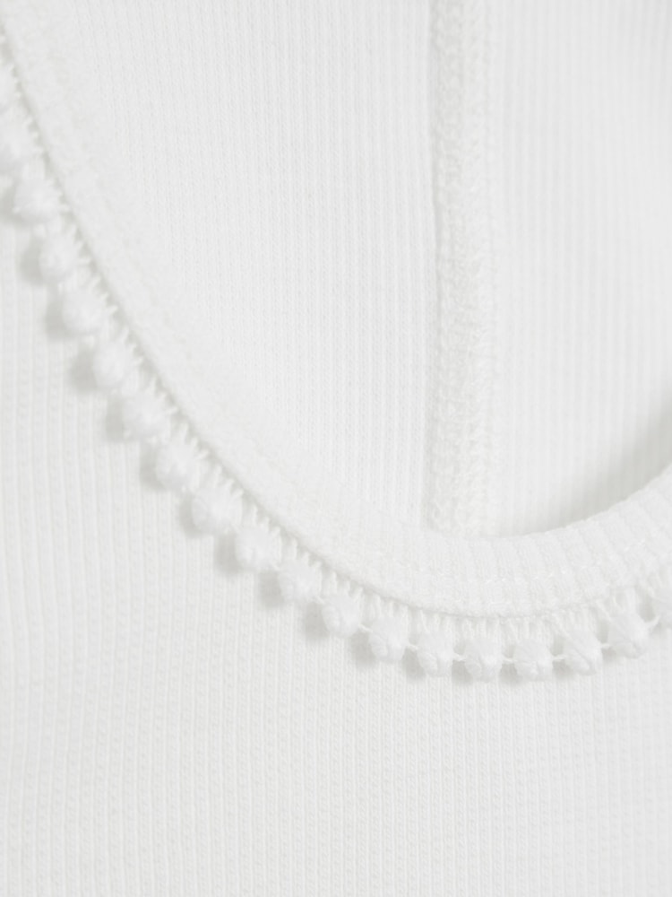 Reiss White Violet Jr Trim Detail Vest - Image 7 of 7
