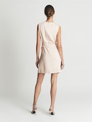 Reiss Nude Essie Fitted Shift Mini Dress - Image 1 of 5