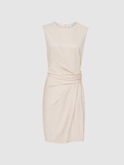 Reiss Nude Essie Fitted Shift Mini Dress - Image 3 of 5