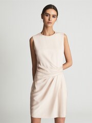 Reiss Nude Essie Fitted Shift Mini Dress - Image 4 of 5
