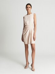 Reiss Nude Essie Fitted Shift Mini Dress - Image 5 of 5