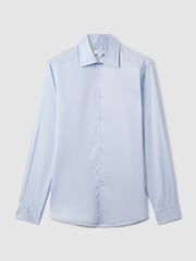 Reiss Blue Frontier Slim Fit Cotton Blend Shirt - Image 2 of 5