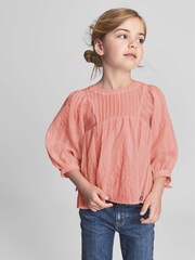 Reiss Pink Elle Jr Ladder Interest Blouse - Image 1 of 6