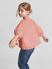 Reiss Pink Elle Jr Ladder Interest Blouse - Image 4 of 6