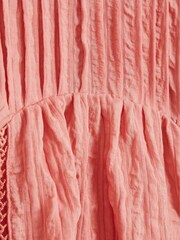 Reiss Pink Elle Jr Ladder Interest Blouse - Image 6 of 6