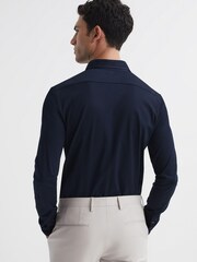 Azul marino - Camisa de punto mercerizado Baron de Reiss - Imagen 5 de 7