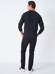 Crew Clothing Black Parker Straight Jeans - Image 2 of 4