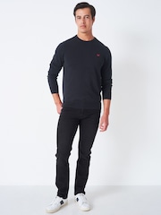 Crew Clothing Black Parker Straight Jeans - Image 3 of 4