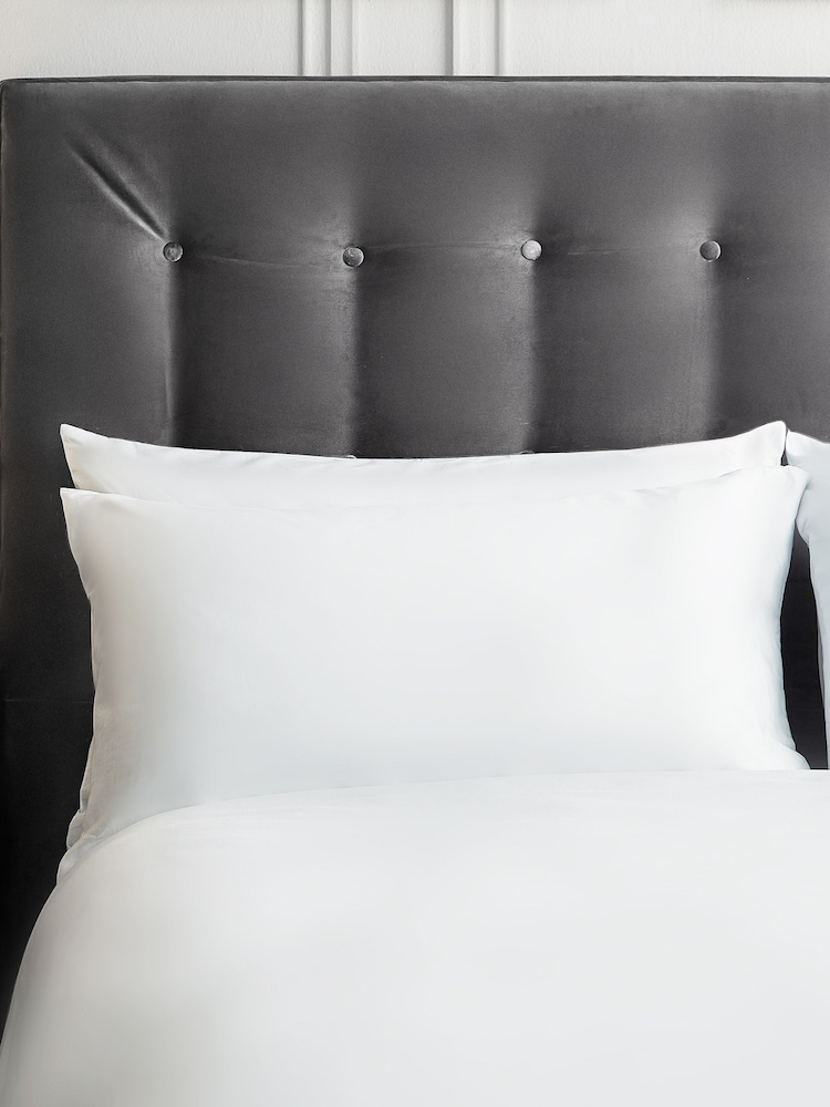 Silentnight White Pure 100% Cotton Pillowcases - Image 1 of 4
