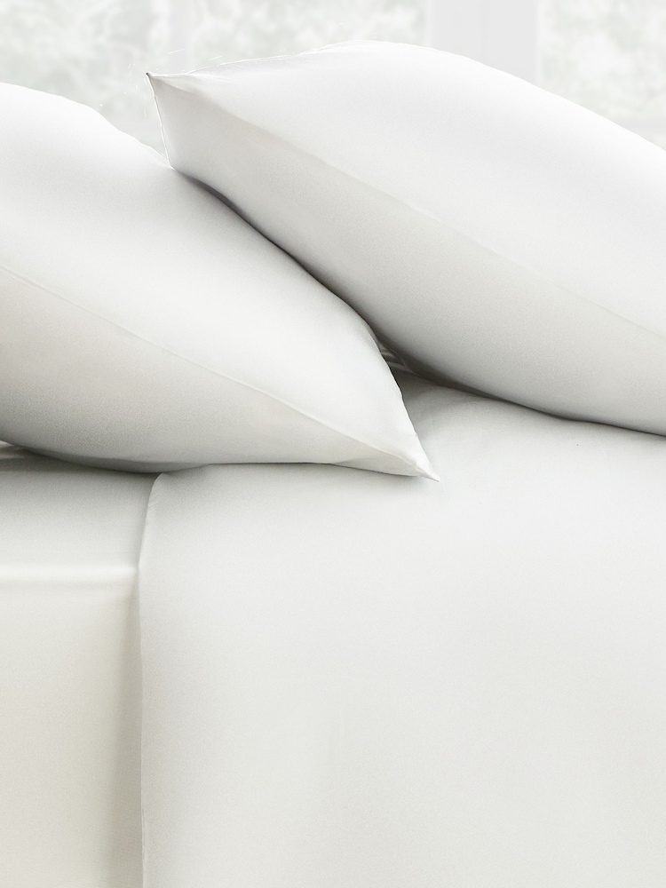 Silentnight White Pure 100% Cotton Pillowcases - Image 4 of 4